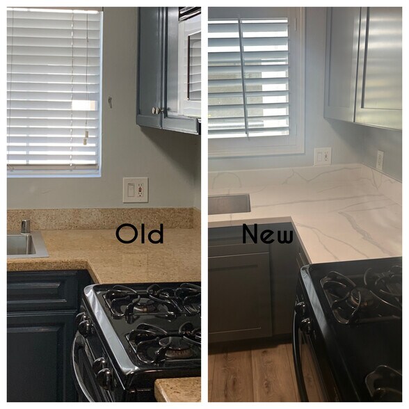 Updated counter tops and plantain shutters - 5525 Canoga Ave