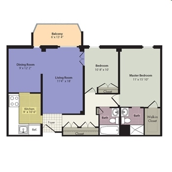 2 Bedroom ( B1) - Trillium Apartments