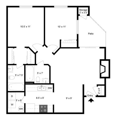 Floorplan - Commons at Avalon Park Apartments
