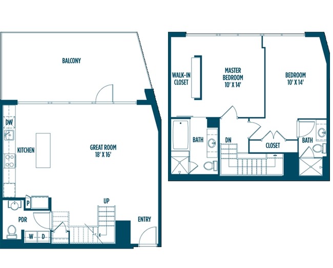 2BR/1.5BA J 1290 sqft - Foundry Lofts