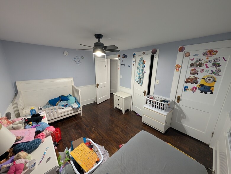 Bedroom with attic door - 353 N Chestnut St