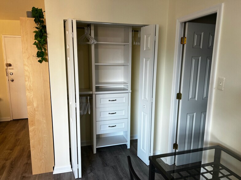 Larger closet with shelves and drawers - 1420 N St NW