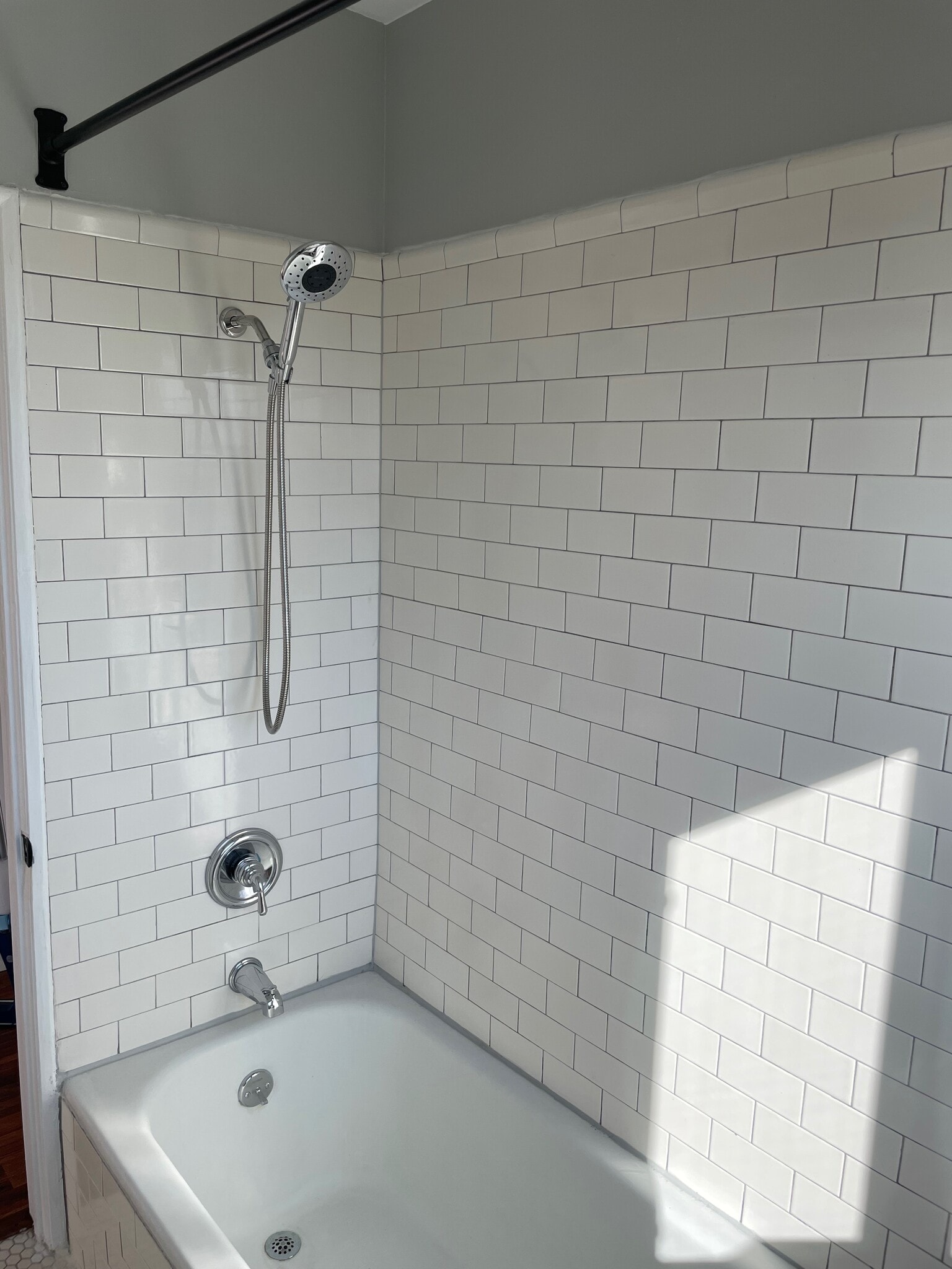 Subway tile shower with deep soaking tub - 1306 Montana St