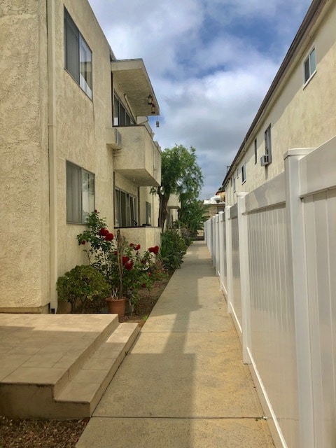 Walkway to Units - View from Front of Building - 3739 Clarington Ave