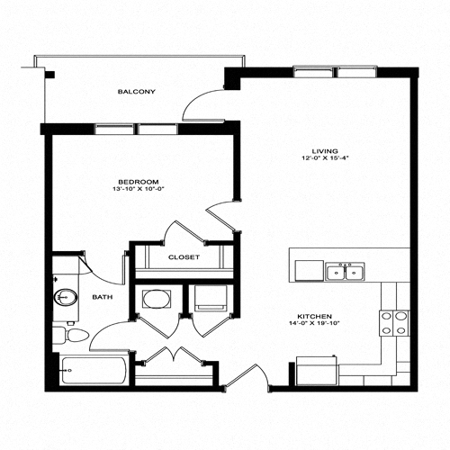 Floorplan - The Flats Exchange on Erwin Apartments