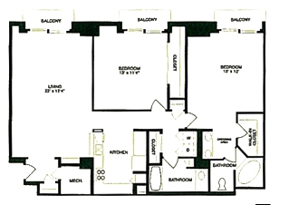 2BR/2BA - Mayfair