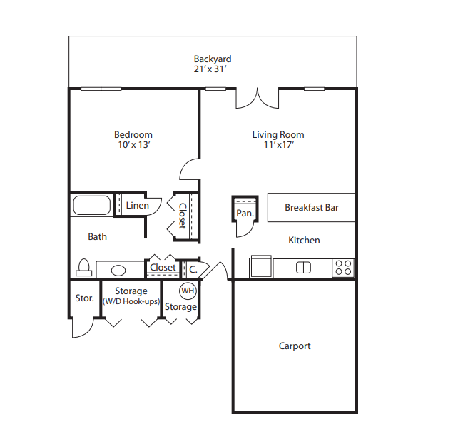 Floorplan - The Village Apartments