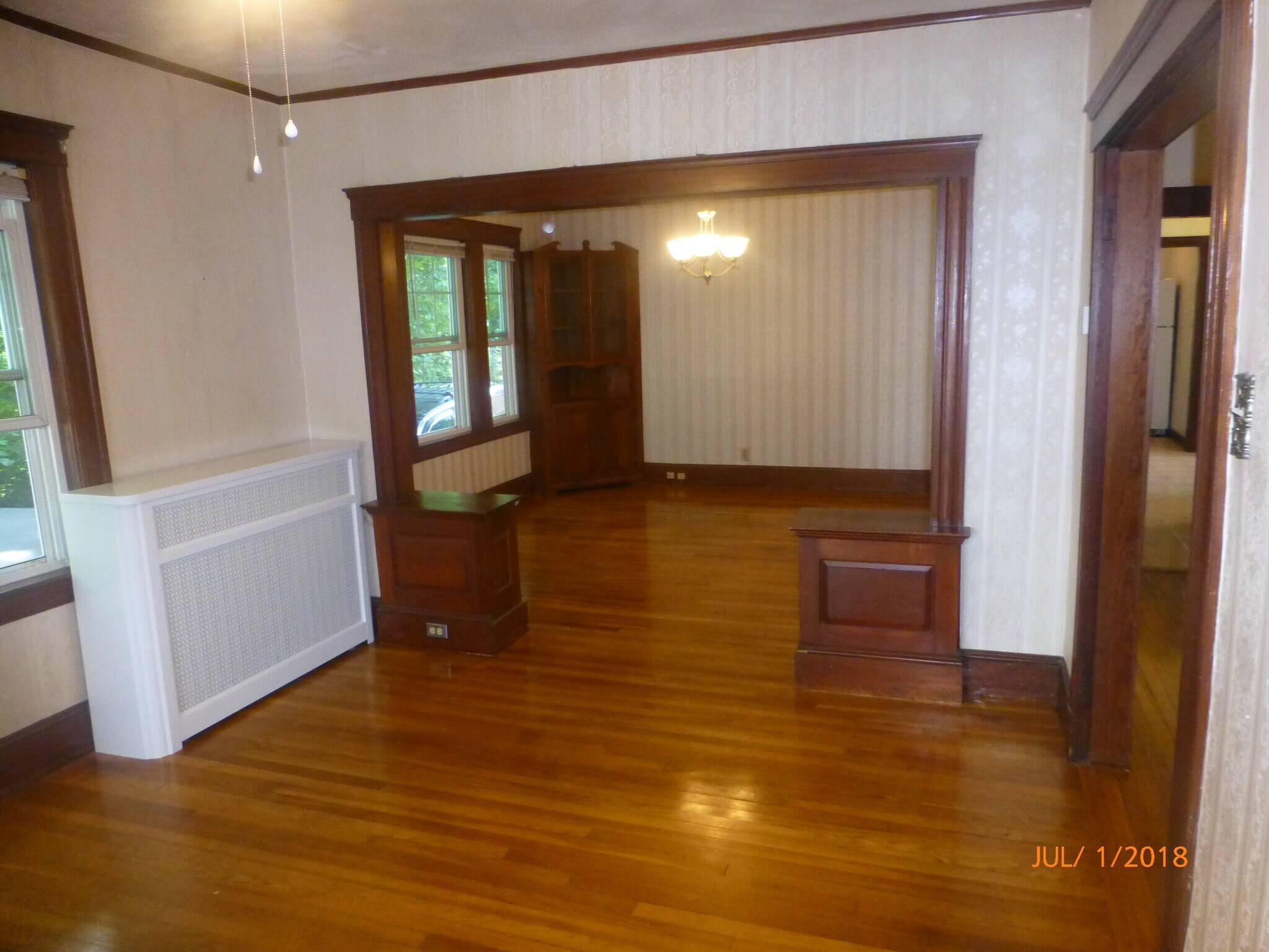 living room looking into dining room - 43 Goethe St