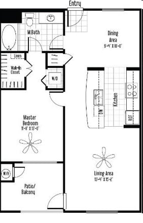 1BR/1BA - Camden Landmark
