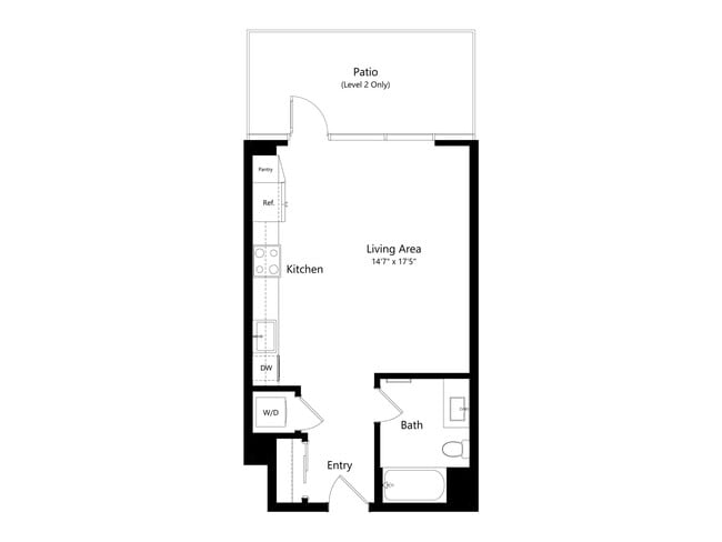 S4 | Studio | 486 SF - Ancora
