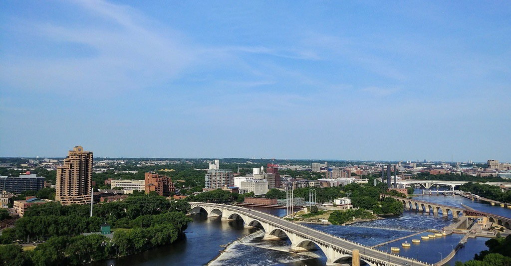 NE Roof view - St. Anthony Main, Stone Arch Bridge - 19 S 1st St