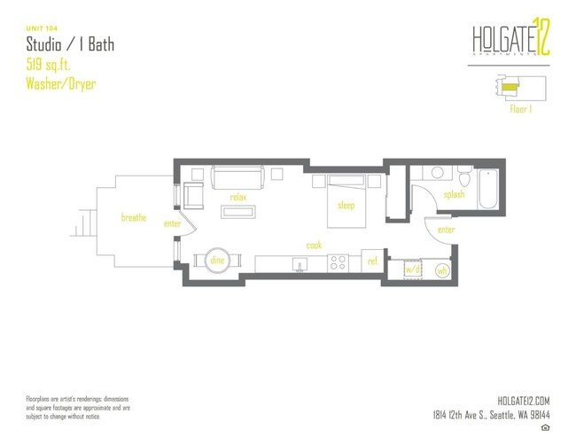 Floorplan - Holgate 12 Apartments