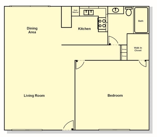 Orleans 1 bed 1 bath Floorplan no patio.jpg - The Orleans