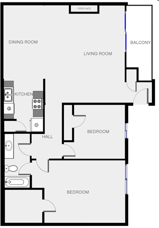 2BR/1BA - Pine Valley Apartments