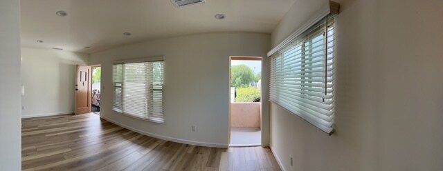 View from kitchen toward balcony & entry - 813 7th St