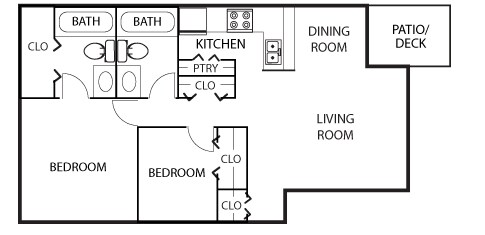 2BR/2BA - Lake Colony