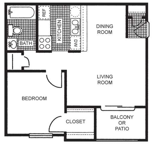 1BR/1BA - Silverado Apartments