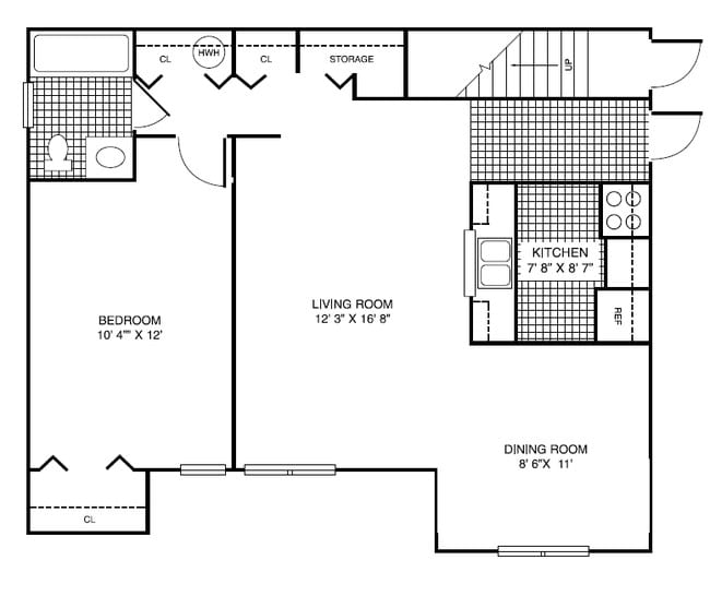1BD/1BA - Summit Hollow Apartments