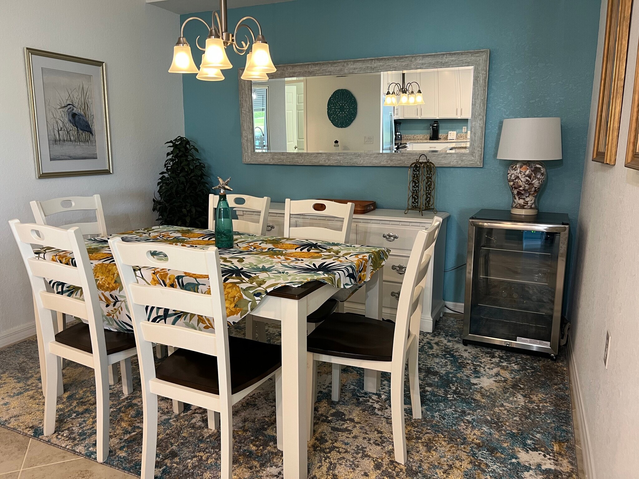 Dining room with beverage refrigerator view - 14071 Heritage Landing Blvd