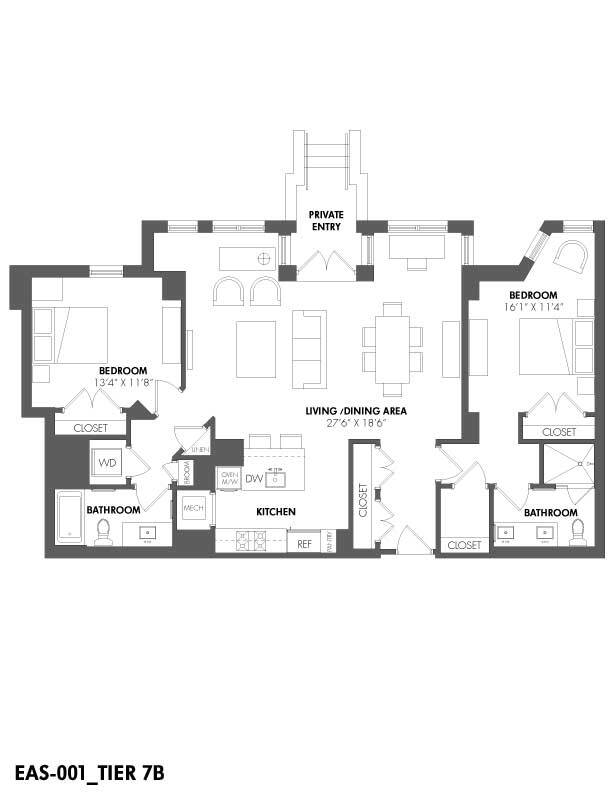 Floorplan - The Residences at Eastern Market