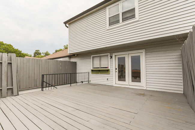 New deck has just been built, similar to layout here showng the old deck - 463 Huntington Ridge Dr