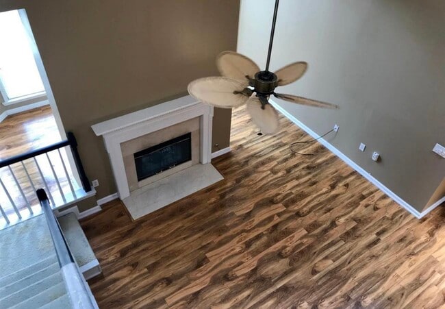 View of the living room from loft - 611 McGill Park Ave NE