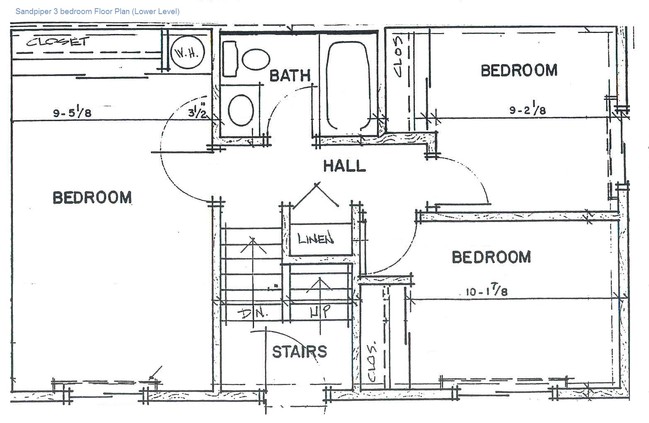 Upper Level Floor Plan - Sandpiper Townhomes