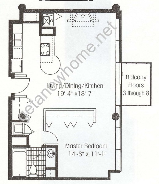 1BR/1BA - Metropolitan Place