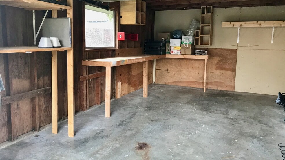 Work bench in garage - 1103 Brawne Avenue NW