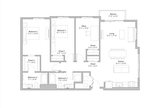 Floorplan - Melody on Main