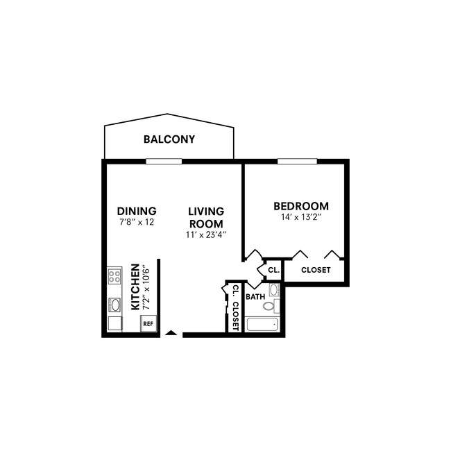 Floorplan - Lexington House Apartment Homes