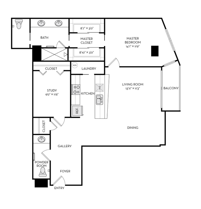 Floorplan - The Heights at Park Lane