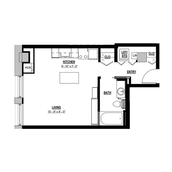 Floorplan - Parisian on Vine Apartments