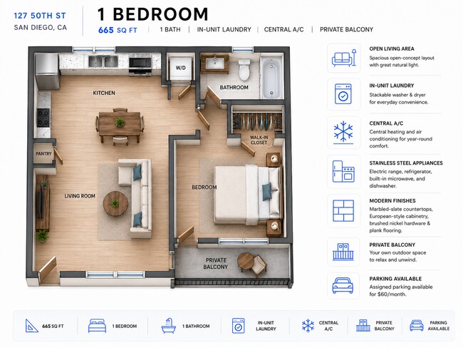 Floorplan - La Perla Apartments