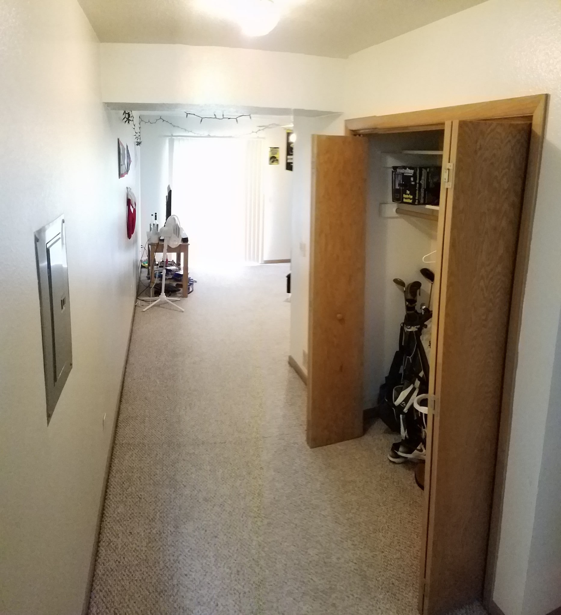 Downstairs closet and living area - 803 S Van Buren St