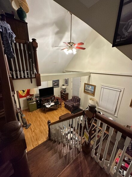 Looking down into the Living room - 1203 E 25th St