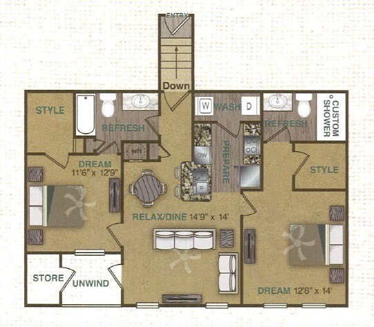 Floorplan - Stonepost Crossing Apartments