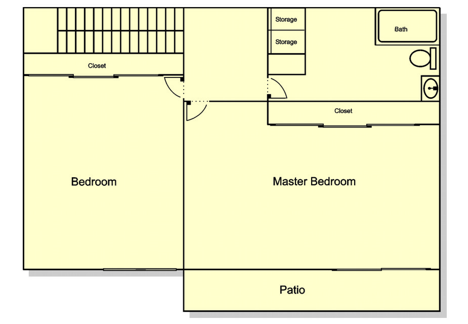 Regency 2 bed 1.5 bath townhome Floorplan 2nd floor.jpg - Regency West Apartments