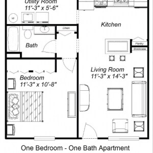 1BR/1BA - Amelia Place Apartments