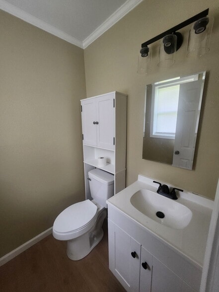 Half bath attached to master bedroom - 211 Ellen Dr