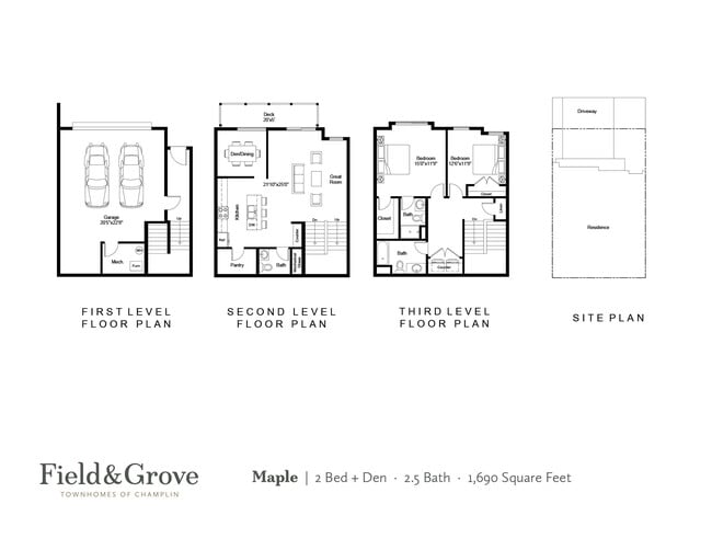 Floorplan - Field and Grove Townhomes of Champlin