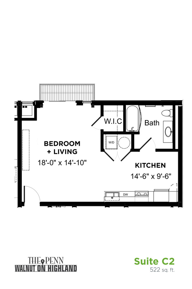 Floorplan - The Penn at Walnut on Highland