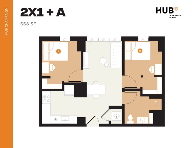 2x1 + A - Hub Champaign