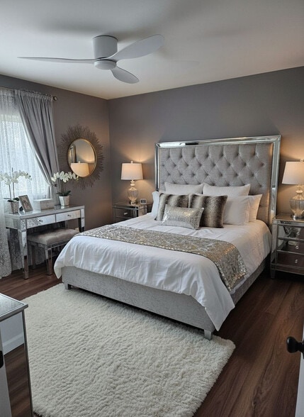 Bedroom 2 - staged for visualizaton - 16825 S Berendo Ave