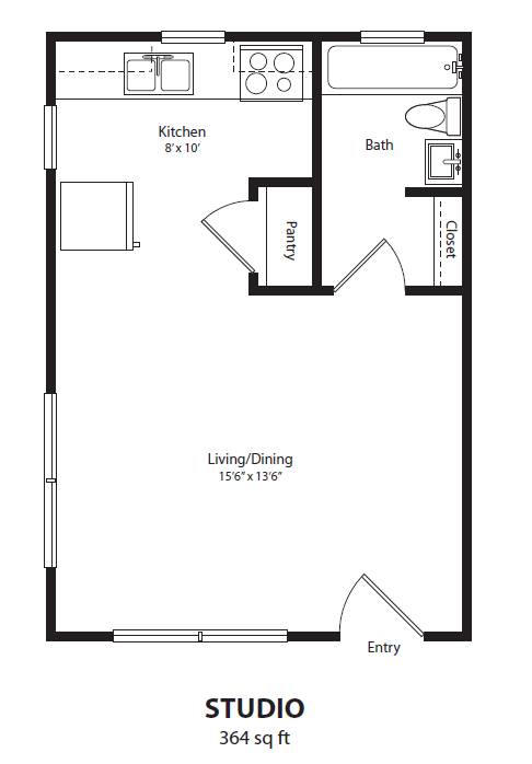 LP Floor Plan Studio JPEG.png - Loraine Place Apartments