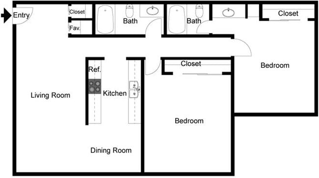 Floorplan - Timbers Upland Apartments