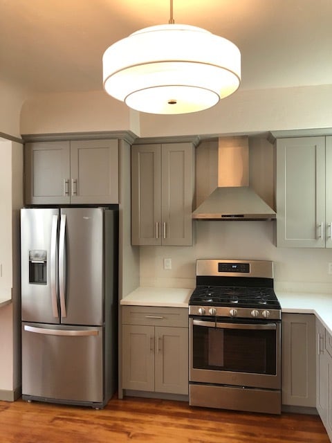 Kitchen with new stainless appliances - 1542 Hayes St