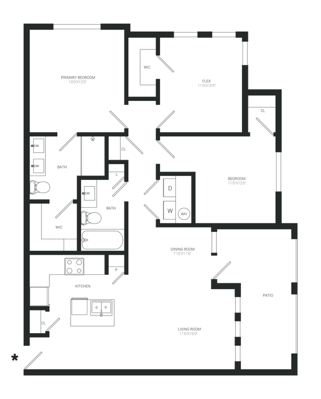 Floorplan - Gray Branch Apartments