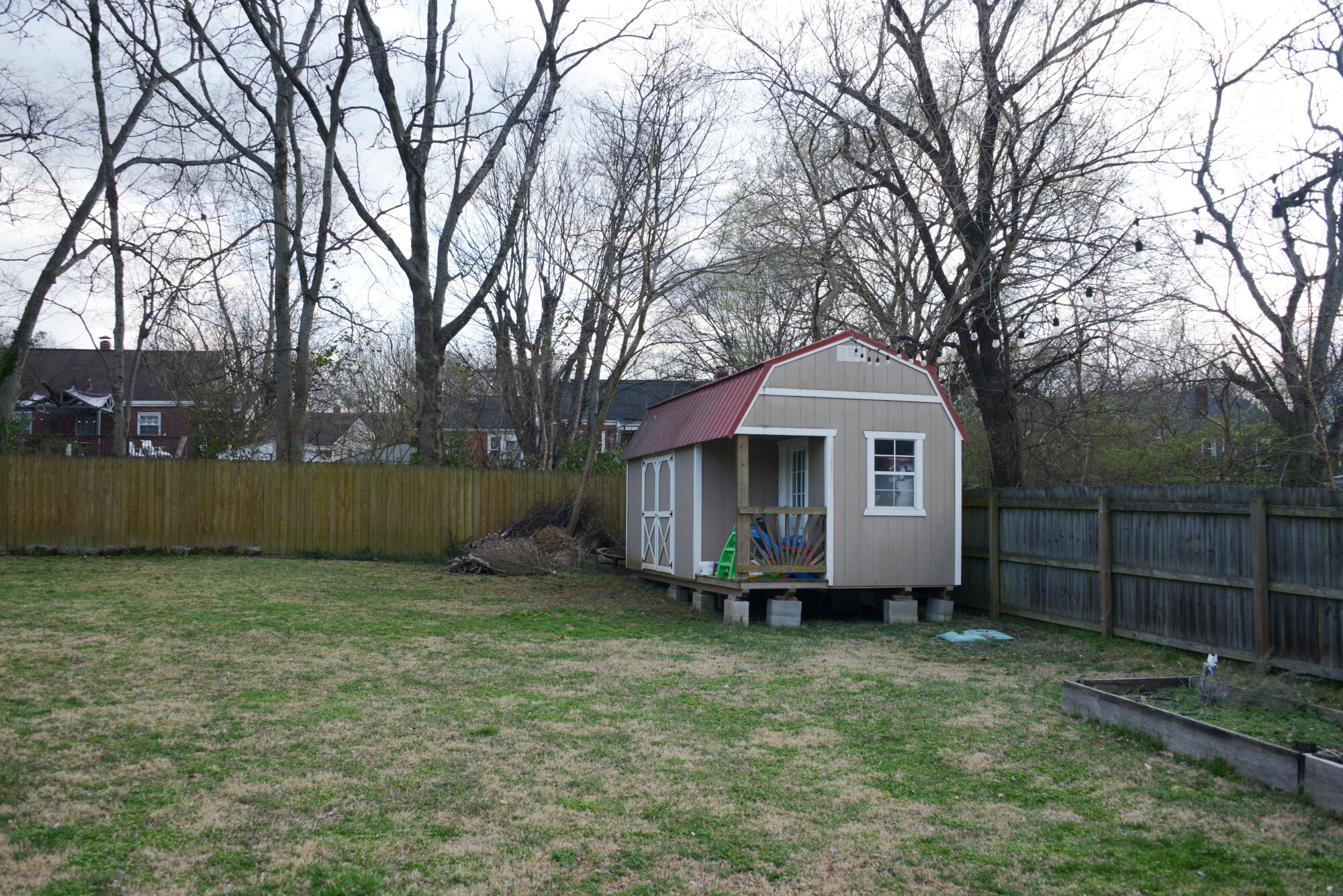 Backyard - Large storage barn - 251 Tanksley Ave