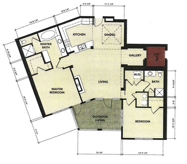 2BR/2BA - The Overlook at Westover Hills